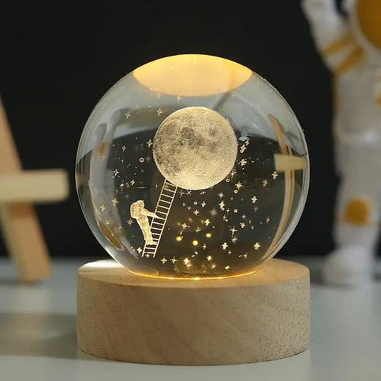 Astronauta subiendo a la Luna - Lámpara 3D